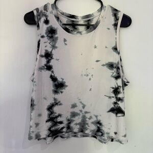 lululemon athletica Black and White Tie-Dye Tank Top
